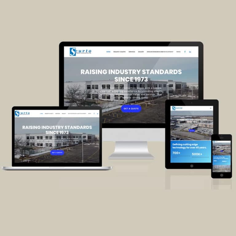 Scurto Cement Web Design and Development | Orozco Digital Media