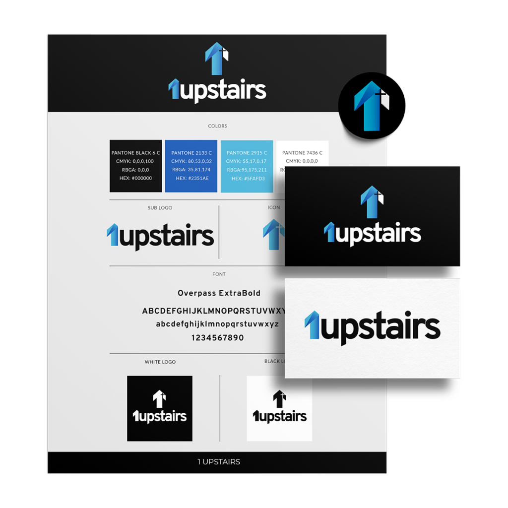 1upstairs Brand Identity Design Development